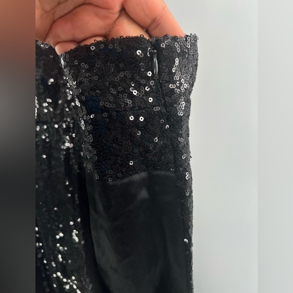 Boohoo boutique alice satin adjustable strap sequin dungaree jumpsuit size 12 - Picture 4 of 10